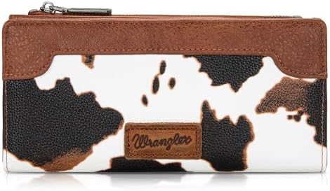 Wrangler Minimalist Wallet for Women Credit Card Wallet Ladies Travel Wallet Card Cases & Money Organizers with Smooth Zippers