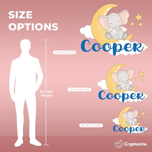 Vinilo decorativo personalizado elefante para pared rosa miniatura 4