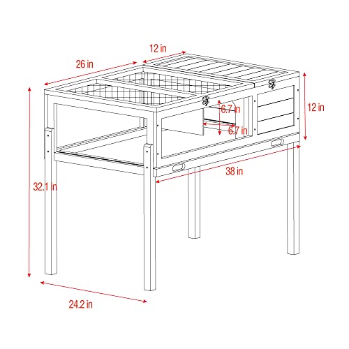 Birasil Wood Tortoise House, Indoor Turtle Habitat Reptile Cage, Tortoises Enclosure For Small Animals Lizards Hamster #TOP1