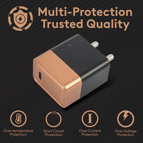 Image of DURACELL 20 Watts Fast Wall Charger Adapter, 1 USB C, Fast Charging Compatible with iPhone, iPad, Samsung Galaxy, Note, Redmi, Mi, Oneplus, Oppo, Vivo Smartphones, DU066
