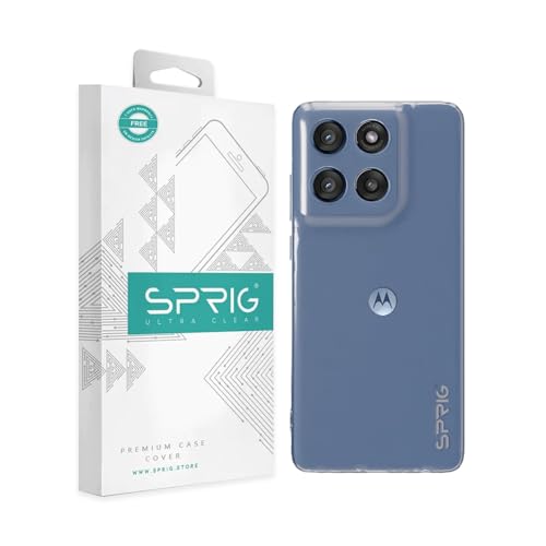 Image of SPRIG Compatible with Moto Edge 60 Stylus FusionCrystal Back Cover Drop Tested Shock Proof Mobile Case for Men, Women, Boys and Girls with Camera Protection (Transparent)