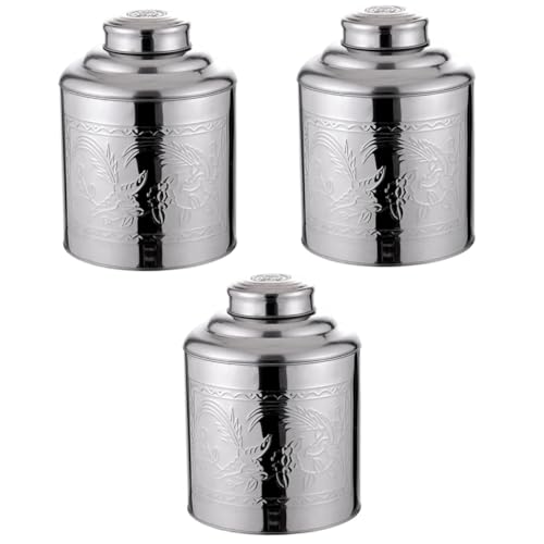 MAGICLULU 2 Juegos De Té Bote Con Cuchara Organizadores Frasco Olla De Sello De Cocina Automático Cuello De Cisne Poseedor Wifi Té Suelto Más Empinado Difusores Acero Inoxidable Silver