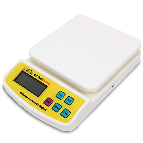 Balança Digital Compacta Branca até 10Kg – SF400A