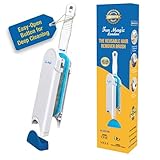 Fur Magic Pet Hair Remover Brush, Updated Design with Easy Open Self-Cleaning Base, Reusable Lint and Fur Remover for Clothes, Carpets, Stairs, Dogs, Cats and Rabbits, White