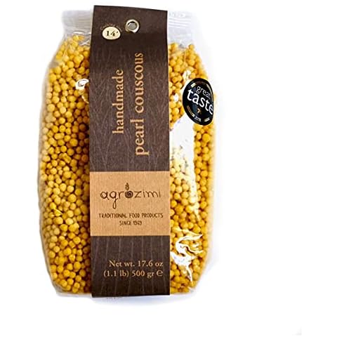 Agrozimi Greek Traditional Handmade Pearl (Israeli) Couscous (17.6 Ounces, 500 Grams) - 100% Natural, Slowly Air-Dried Cover