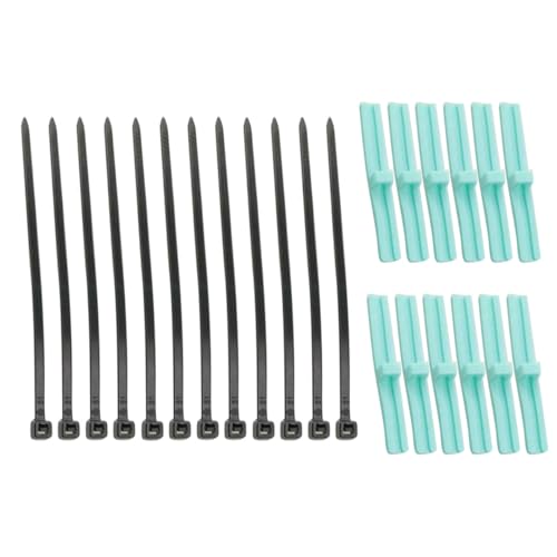 JCBIZ 12PCS Lure Hook Remover Set Blue Silicone Rod Bait Holder with Nylon Lanyard Heavy Duty Saltwater Fishing Accessories Universal Hook Organiser