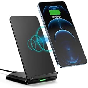 BHHB Fast Wireless Charger Kabelloses ladegerät Compatible for iPhone 15 14 13 12 Pro 12 11 XS Max XR X 8 Plus, Samsung Galaxy S23 S22 S21 S10 Handy Qi Induktive Ladestation