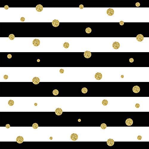 Walls By Me Peel and Stick Black and Yellow Striped Removable Wallpaper 3769-2ft x 4ft (61x122cm)