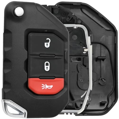 Coque de clé compatible avec Gladiator boutons usés réparés via boîtier 68292942AA