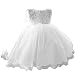 NNJXD Girls' Tulle Flower Princess Wedding Dress For Toddler and Baby Girl White 3-4 Years