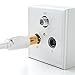 deleyCON 10m Cable de Antena de TV Coaxial HDTV Apantallamiento de 4...