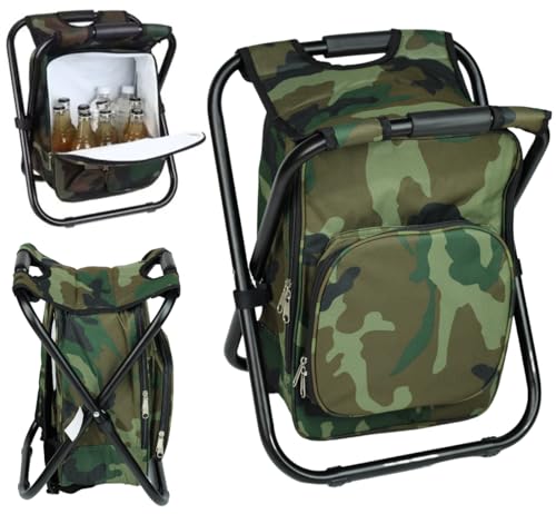 Mochila Semi Térmica Com Banco Camping Pesca Praia Cooler