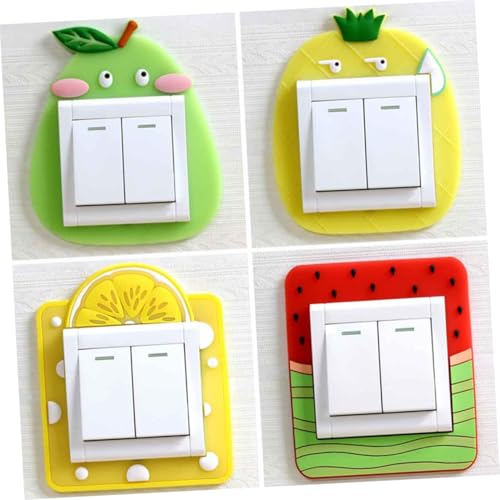 Pegatinas para interruptor en dormitorios infantiles, decoración nocturna de piña 3