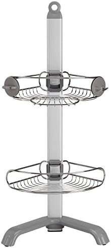 simplehuman Corner Shower Caddy, Stainless Steel and Anodized Alu...