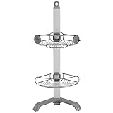 simplehuman Corner Shower Caddy, Stainless Steel and Anodized Aluminum