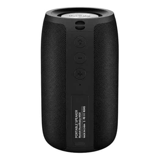 Bluetooth Speakers,MusiBaby Speaker,Outdoor,Wireless,Waterproof, Portable Speaker,Dual Pairing, Bluetooth 5.0,Loud Stereo,Booming Bass,1500 Mins Playtime for Home,Party,Gifts(Black)