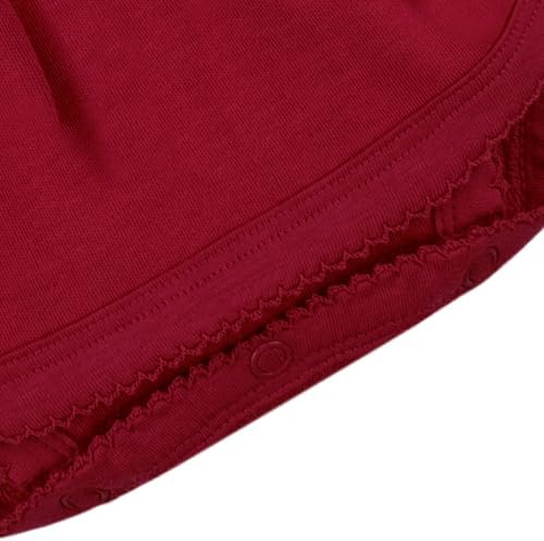 Creative Knitwear College Baby Picot Bodysuit Dress - Indiana Hoosiers Logo - Crimson - 12 Months — view 3