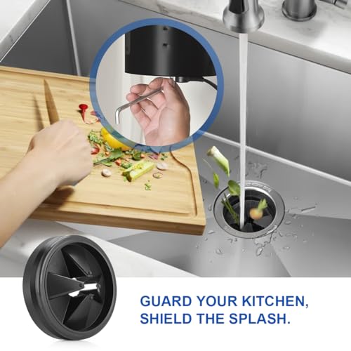 LANMU 3.25\" Garbage Disposal Splash Guards, Compatible with InSinkErator Evolution/Power Series QCB-AM Sink Baffle Drain Cover (2 Rubber Gaskets and 1 Wrench Tool)