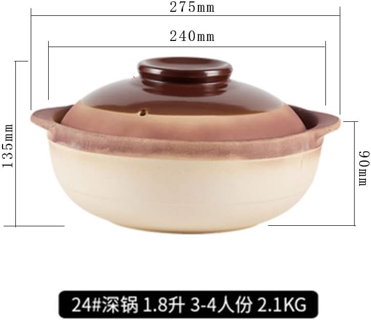 Miniatura 7 de Cuencos de cazuela de cebolla francesa Sopa Crock Retro Arcilla Cerámica con Tapa Cocinar Sopa Shaguo (DR24cm)
