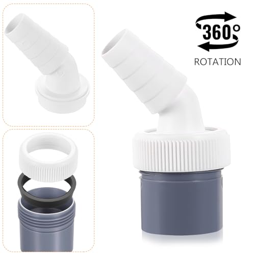 Waschmaschine Abfluss Adapter für Geschirrspüler Trockner Abfluss Adapter Waschmaschinenanschluss Adapters für Rohr mit Eingang Ø 19-24 mm & Ausgang 40mm, Waschinenanschluss Zubehör+Schlauchschelle
