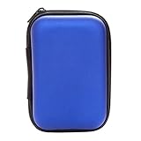 Portable Hard Disk Drive Shockproof Zipper Cover Bag Case 2.5" HDD Bag Hardcase (Blue)