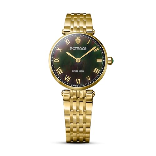 Image of Sandoz Orangerie Premium Quartz Black MOP Dial Swiss Made Watch for Women - SZWLG0001702