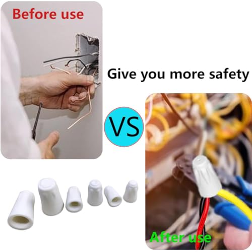 35 Pack Ceramic Wire Connector,High-Temp Screw Wire Connector,Twist Caps for High Temperature Repairs,22-10 AWG Ceramic Wire Nuts (Medium)