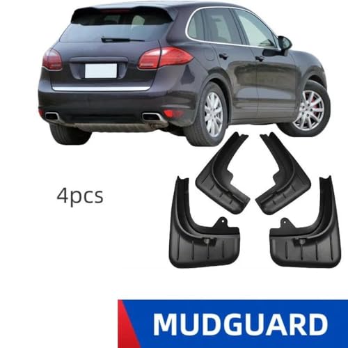 Guardabarros Porsche Cayenne 2011-2017 resistentes: kit de protección delantera y trasera 2