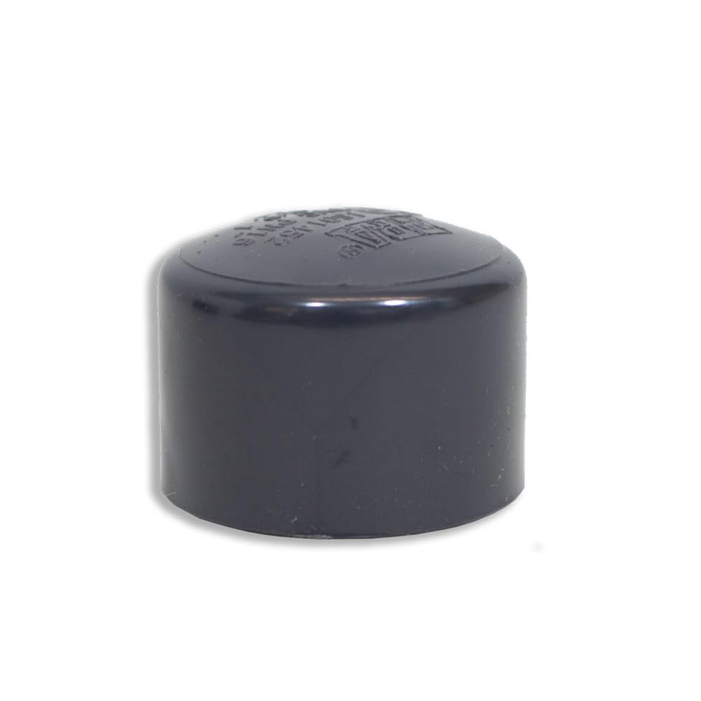 Eco-Filtration Black 33.4Mm (1”) Solvent Weld Blank End Cap | Pvc Pipe Cap For Pond Filter, Garden Irrigation & Drainage Systems | Watertight Seal Fitting