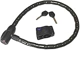 P4B | Panzerkabelschloss für Ihr Fahrrad | Mit Clip-ON Halter für Sattelstütze oder Rahmen | Mit Staubschutz-Verschluss | Fahrradschloss mit 2 hochwertigen FLACH-Schlüssel | Länge = ca. 800 mm