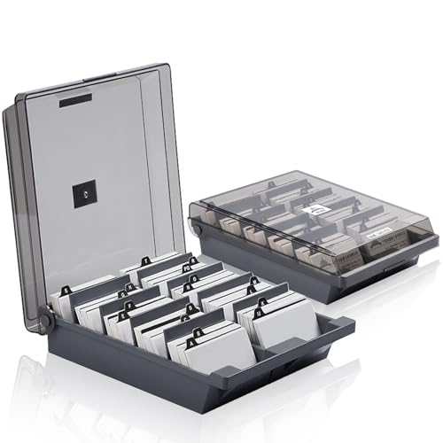 dabinzhijia Organiseur de Cartes de Visite, Boîte de Rangement pour Cartes, Boîte à Fiches Organisateur, Capacité Maximale de 1000 Feuilles