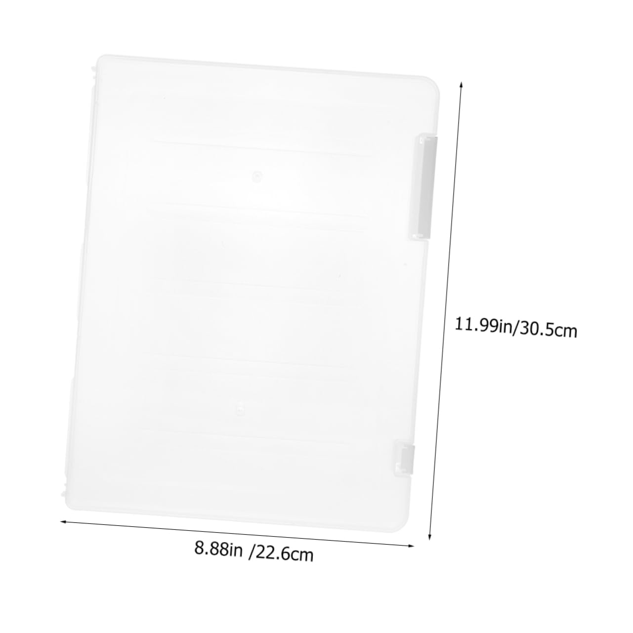 Gogogmee 2pcs Transparent Document Storage Box Wear Resistant File Organizer for Office Home School Design for Identification File Holder