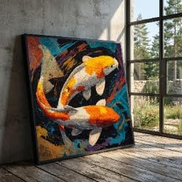 Décoration intérieure moderne de carpes koï pour harmoniser l'espace