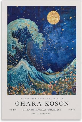 Ohara Koson Toile Éviter Murs Vides avec une Peinture Vintage Colorée Grand Format 40x60