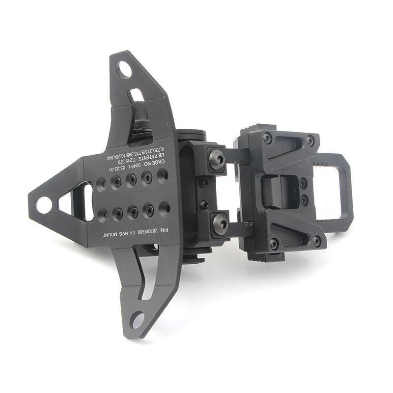 PVS15 PVS18 GPNVG18 Etc Night Vision Goggles Mount?Adjustable Tactical Helmet Mount?for L4G69 NVG Metal Helmet Mount?CNC Aluminum (BK)
