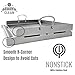 Universal Stainless Steel Flat Top Griddle Insert for Gas & Charcoal Grills – Nonstick, Even Heating & Easy Clean, Includes Turner & Scraper, Ideal for Outdoor BBQ, Tailgating & Camping, 23