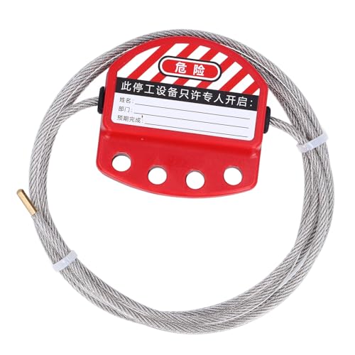 Lockout Tagout Cable Lock, BD L11 4 Adjustable 4mm Stainless Steel Cable Lock for Equipment Maintenance