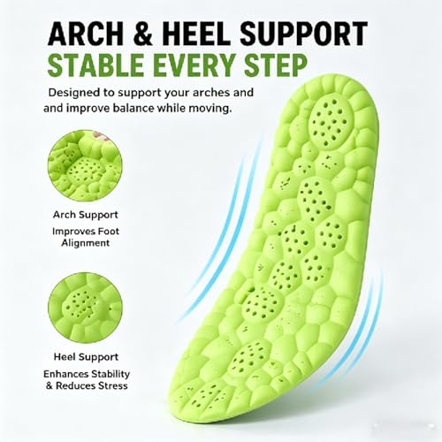 Plantillas deportivas para tenis con soporte de arco y espuma de memoria miniatura 4