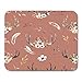 Produktbild Mauspads Bohemiamn von Aquarell Blumen Boho Geweih Western Vintage Hirschhörner mit Blumen Blätter und Kräuter Eco Mauspad für Notebooks, Desktop-Computer Büromaterial