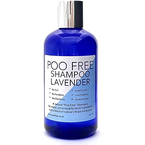 POO FREE 99% Natural SHAMPOO - With ALOE VERA & LAVENDER - 250ml Sulfate Free, Parabens Free. Low Foam, Gentle, Concentrated. pH 5.2-5.7 Balanced For Sensitive Skin Cover