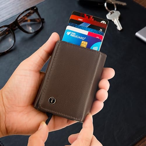The Wallet Store Classic Maverick Slim RFID Wallet (Brown) - Image 4