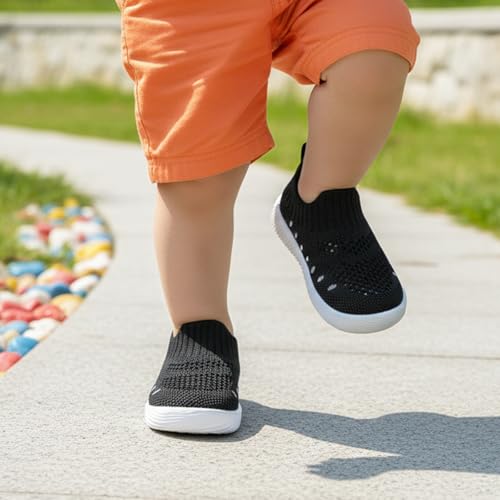 Image of MORENDL Baby Toddler Walking Socks Non-Slip Breathable Unisex Casual Sneakers
