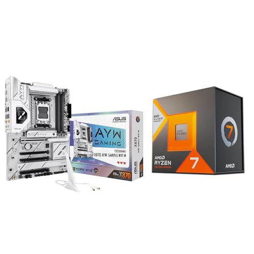 ASUS AMD Socket AM5 X870 ���� ATX �Ή� �}�U�[�{�[�h X870 AYW GAMING WIFI W+AMD CPU Ryzen 7 7800X3D without Cooler 100-100000910WOF