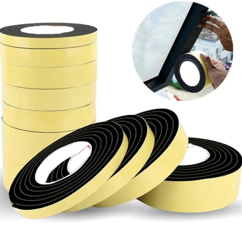 Cinta de tira de goma de esponja de espuma negra eva de 10m adhesivo fuerte anticolisión tira de sellado de puerta de ventana impermeable burlete-2m x 30mm x 10mm