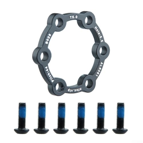 Mountainbike Aluminiumlegierung Bremsscheibe Spacer Pad 6 Loch Konfiguration mit Befestigungsschrauben (6 mm)