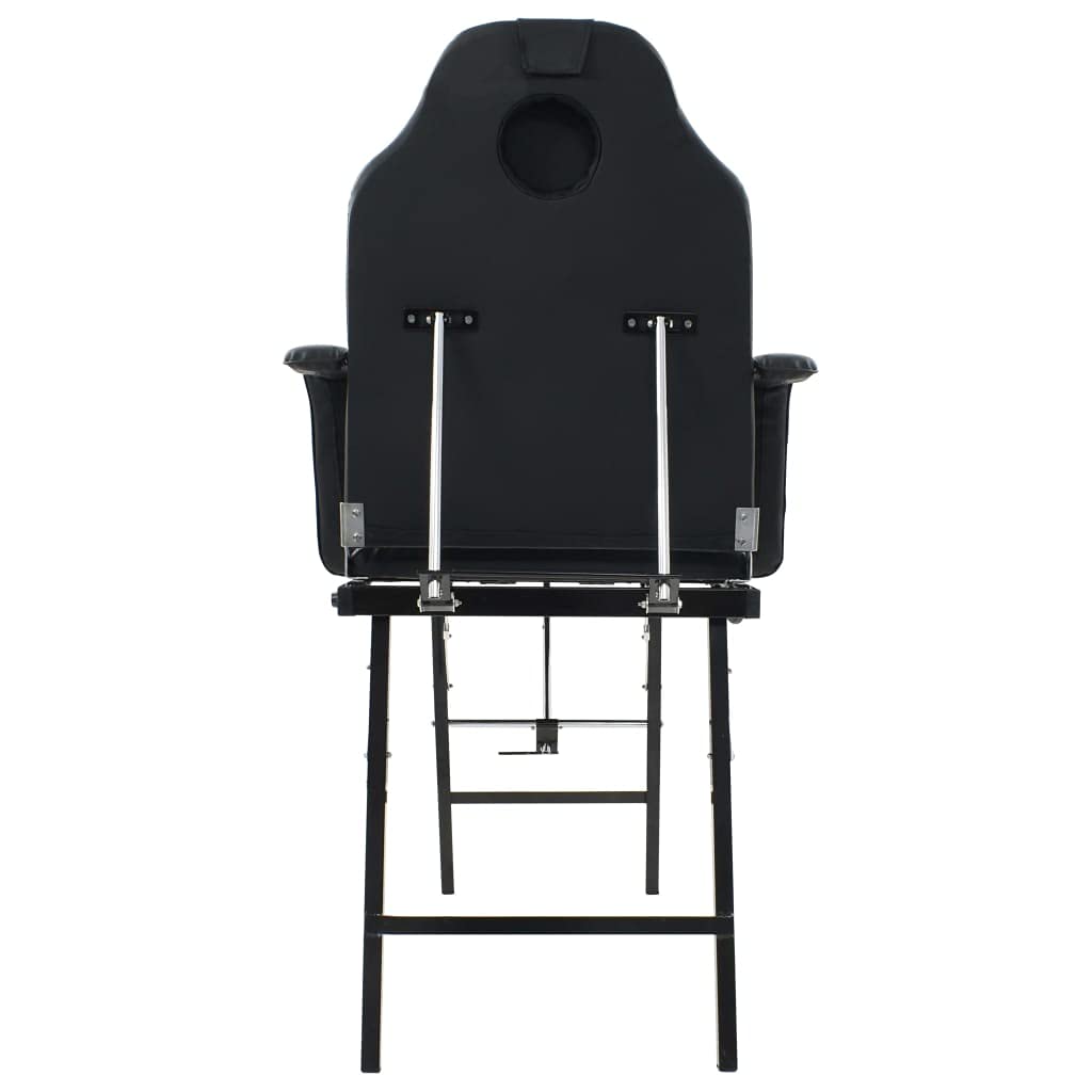 Lettino da Massaggio Portatile in Similpelle 185x78x76 cm Nero,Salute e Bellezza,Cura della Persona,Massaggi e Relax,Poltrone da Massaggio(SPU:110161)