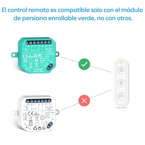 Miniatura 5 de Loratap Mando A Distancia Rf, Transmisor De Radio 868 Mhz, Funciona Con Loratap Módulo Persiana Enrollable Inalámbrico Rf