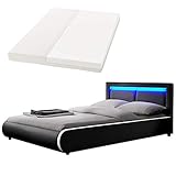 ✔️ Kopfteil mit LED-Beleuchtung: Ideal für gemütliche Fernseh- und Leseabende im Bett. Lichtfarbe lässt sich bequem per Fernbedienung einstellen.