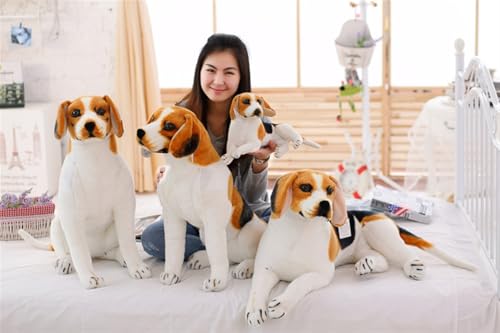 KUKUShining Realistisches Beagle Hund Kuscheltier, Niedliches Stofftier Plüschtier Hund Kinder und Hundeliebhaber Perfekt für die Hausdekoration(Beagle1,50cm/19.7in)