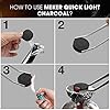 MEKER Quick Light Charcoal Briquettes, Charcoal Disk Lights, 33 mm Nature Coal Disks, Instant Fire Coal Tablet, Charcoal Burner (100Pcs)